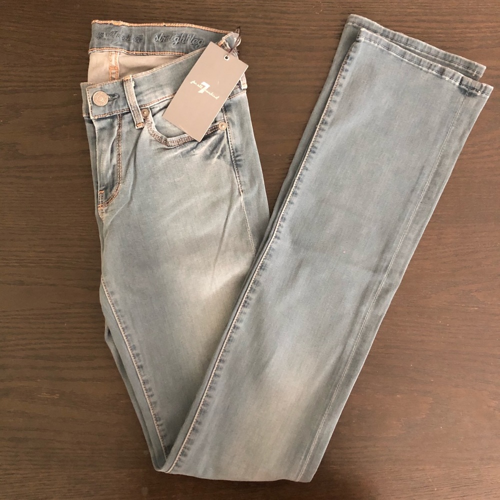 7 for all mankind Straight Leg Jeans Size 24 NWT